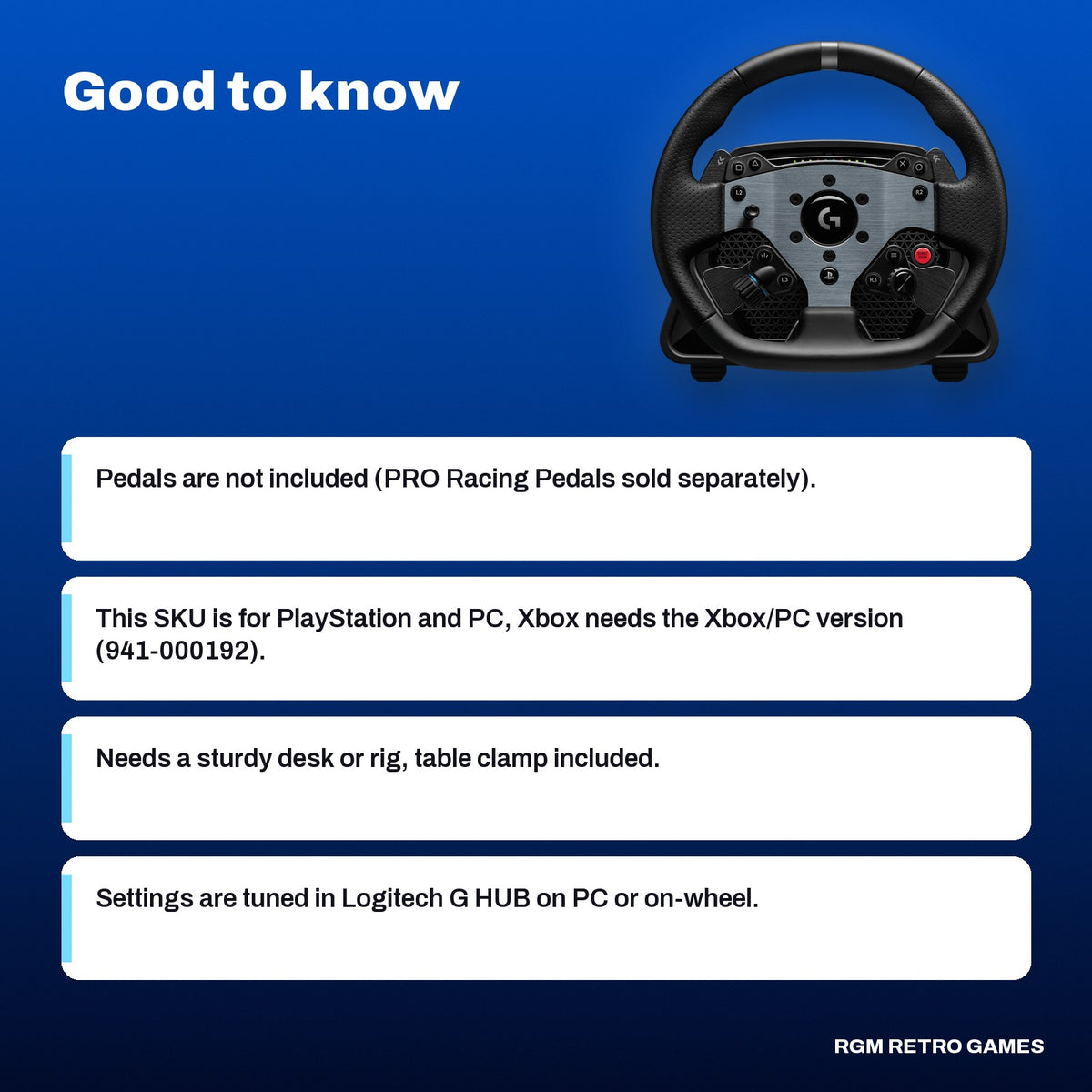 Logitech G PRO Racing Wheel for PlayStation 5 and PC, good to know before you buy