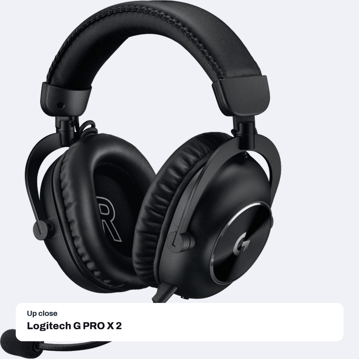 Logitech G PRO X 2 LIGHTSPEED Wireless Gaming Headset - Black, close-up detail