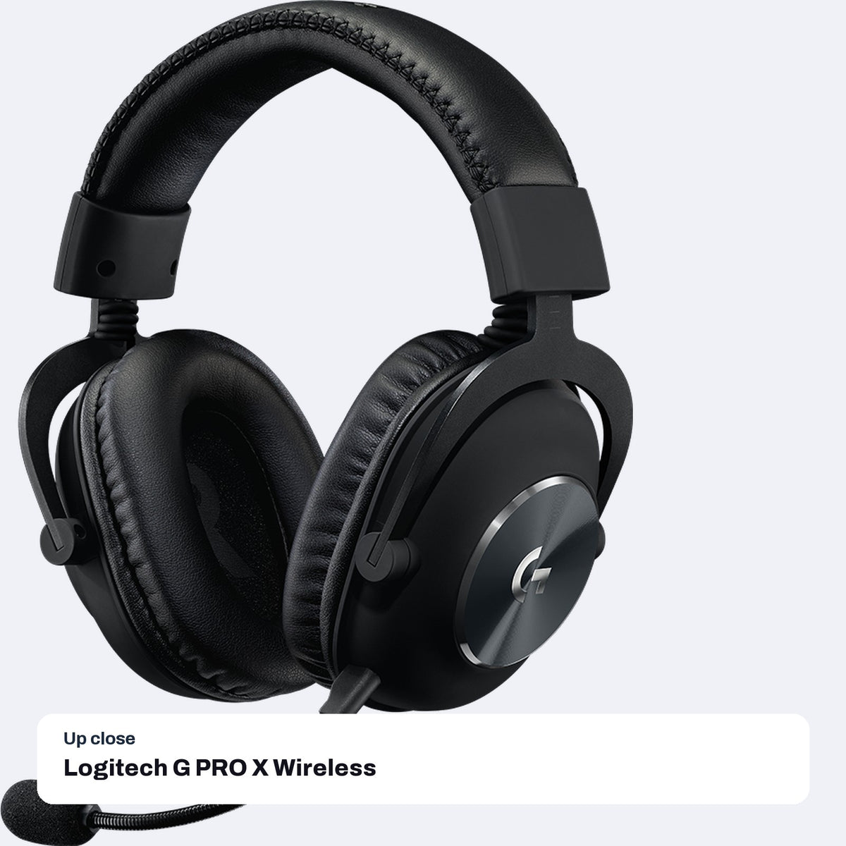 Logitech G PRO X Wireless LIGHTSPEED Gaming Headset - Black, close-up detail