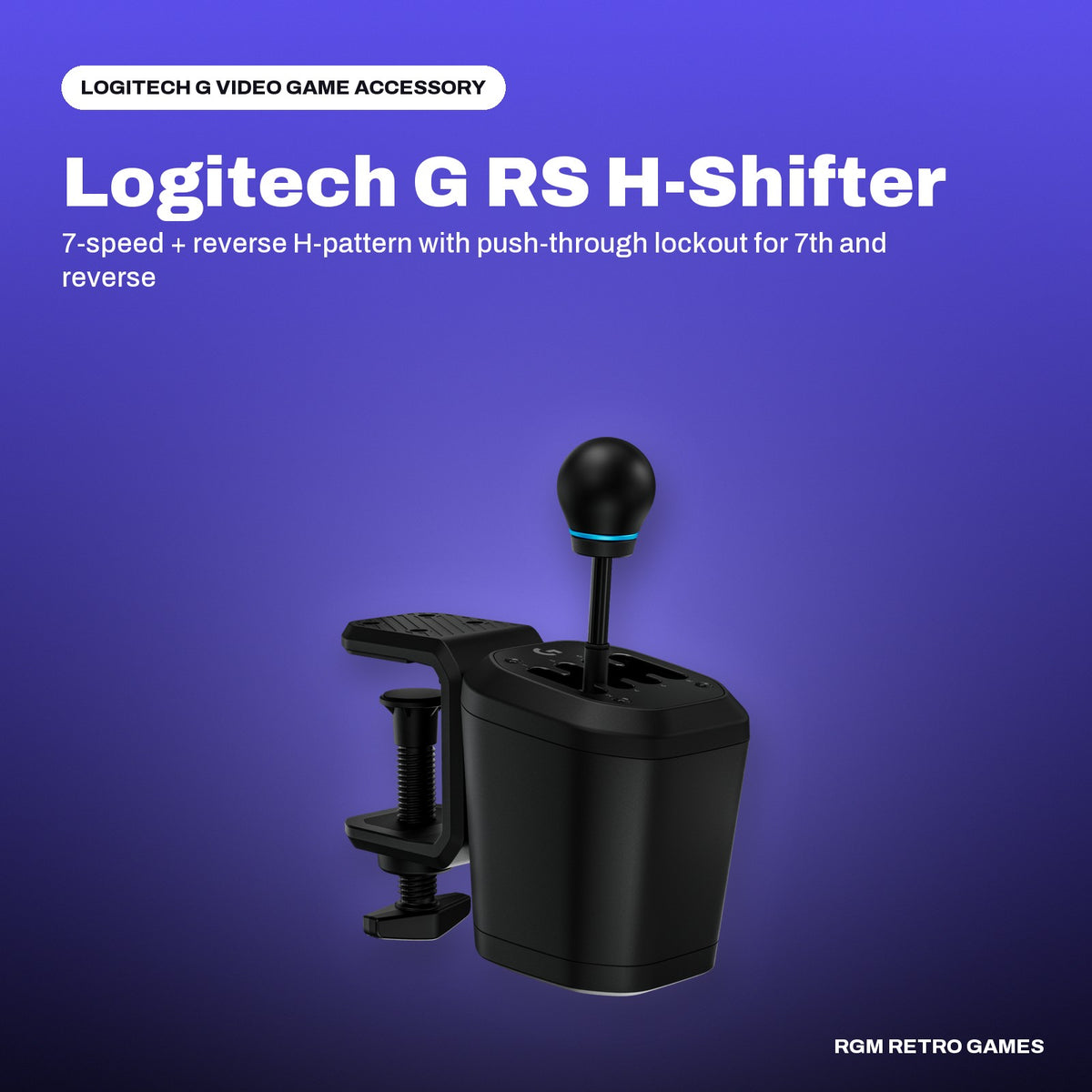 Logitech G RS H-Shifter in a Logitech G color scene
