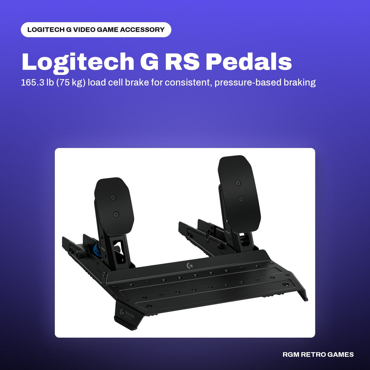 Logitech G RS Pedals in a Logitech G color scene