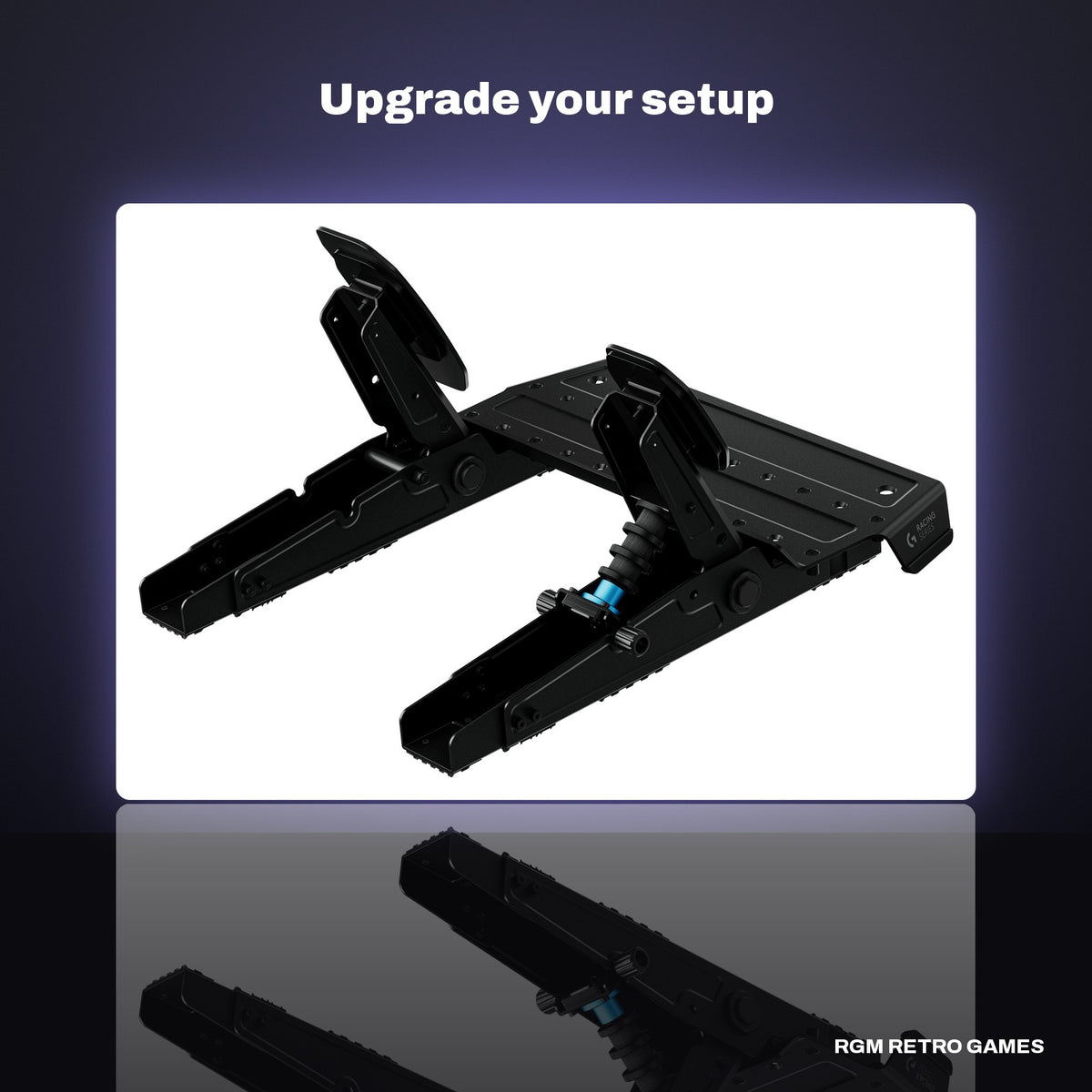 Logitech G RS Pedals in a dark studio setting
