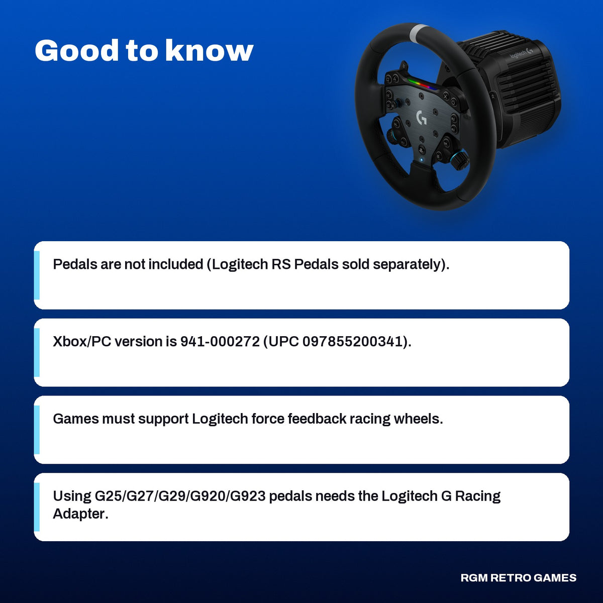 Logitech G RS50 System for PlayStation/PC (Direct Drive Wheel Base, RS Wheel Hub and RS Round Wheel), good to know before you buy