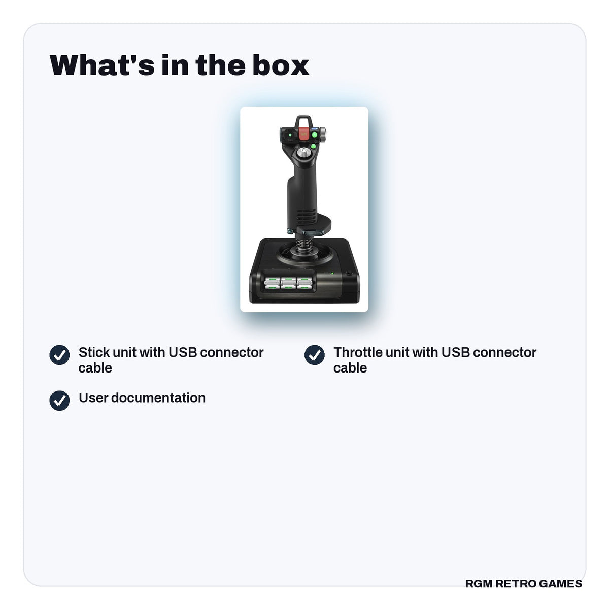 What's in the box with the Logitech G X52 Pro Flight Control System