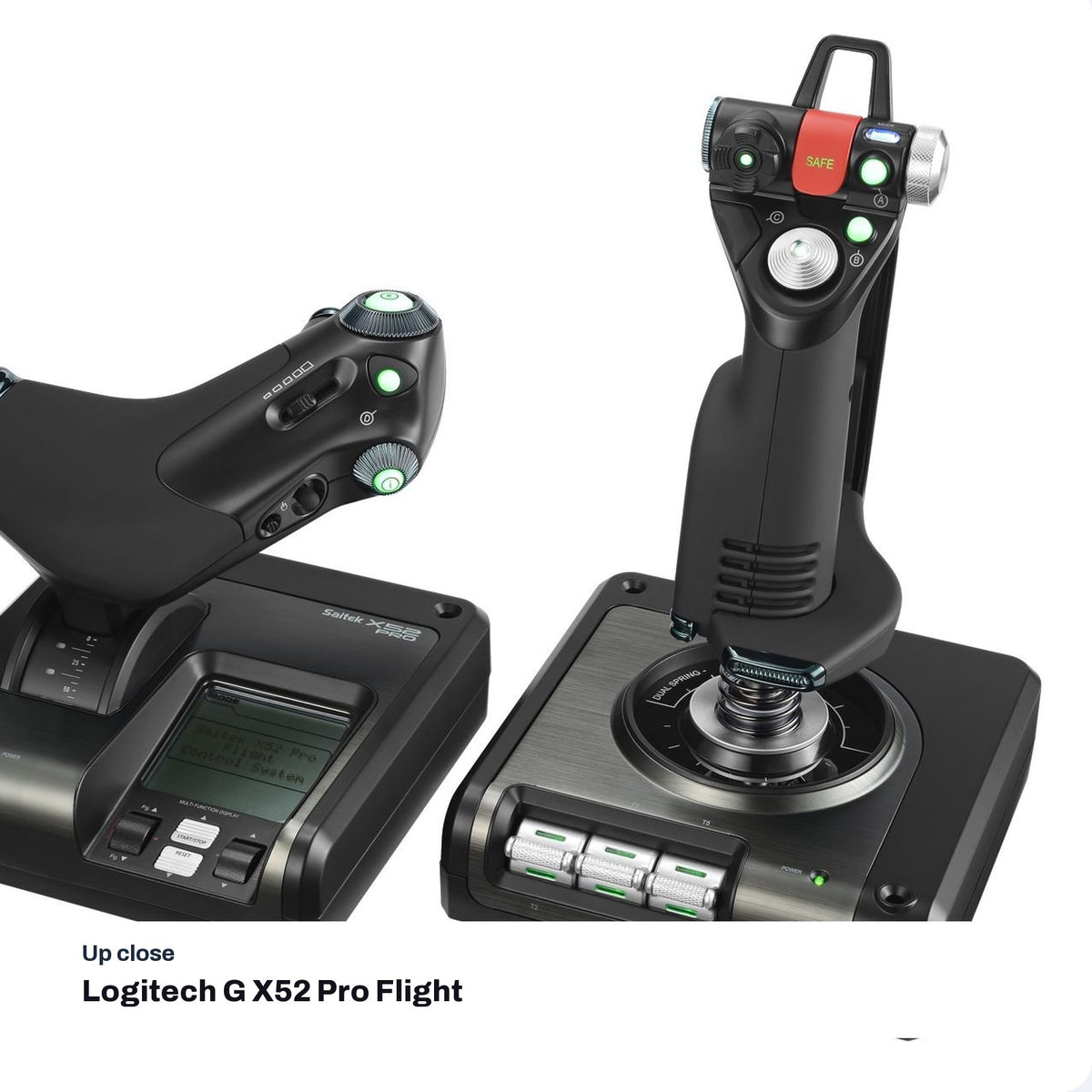 Logitech G X52 Pro Flight Control System, close-up detail