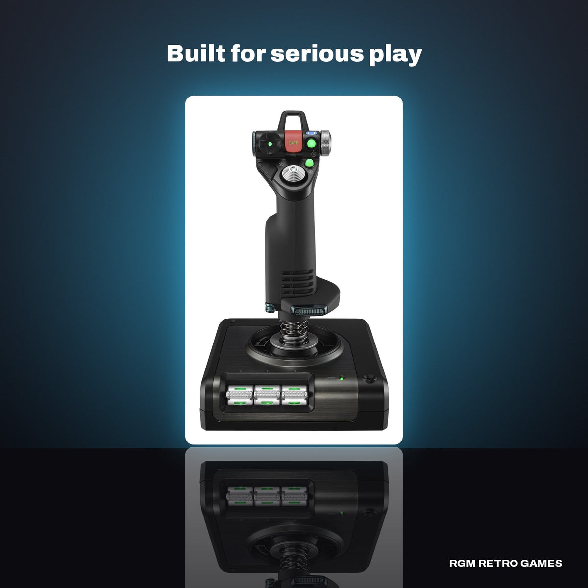 Logitech G X52 Pro Flight Control System in a dark studio setting