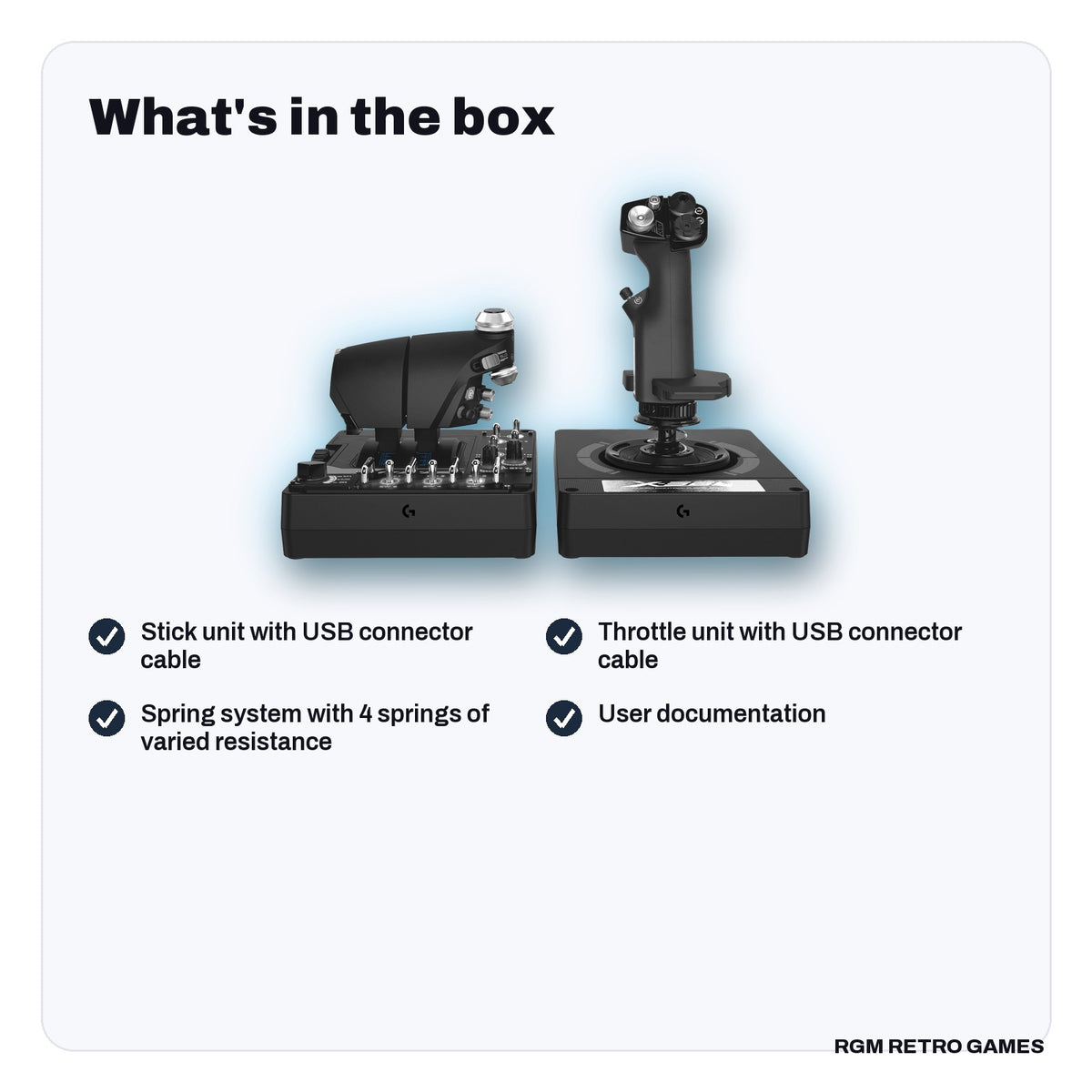 What's in the box with the Logitech G X56 H.O.T.A.S. RGB Throttle and Stick Simulation Controller