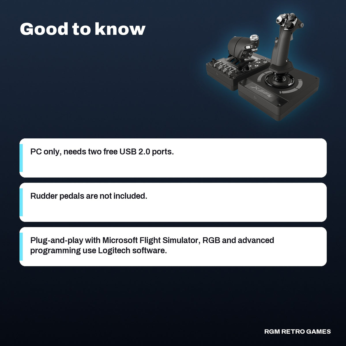 Logitech G X56 H.O.T.A.S. RGB Throttle and Stick Simulation Controller, good to know before you buy