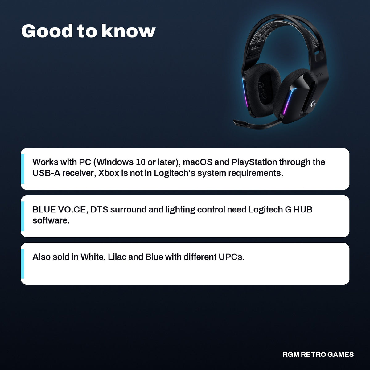 Logitech G733 LIGHTSPEED Wireless RGB Gaming Headset - Black, good to know before you buy