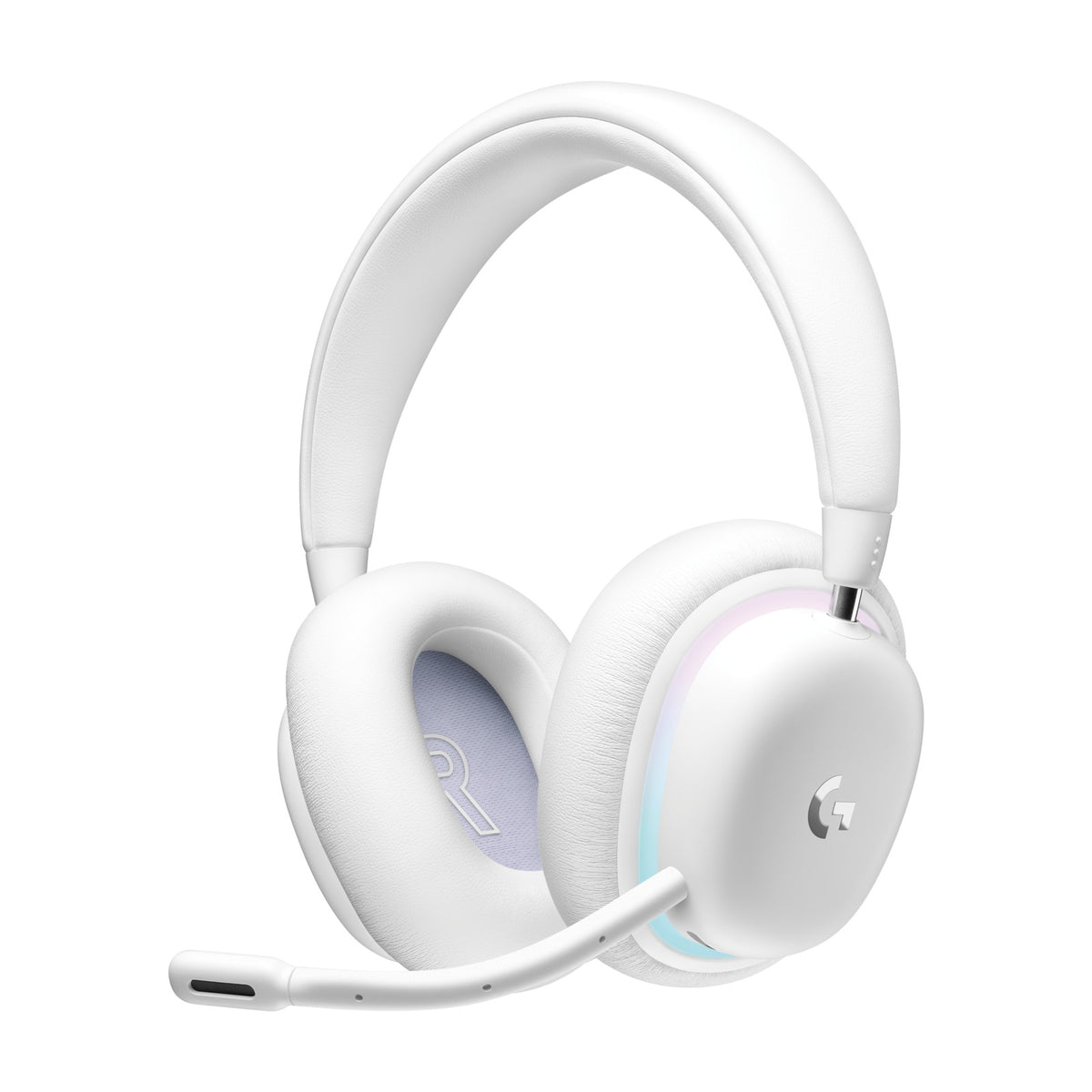 Logitech G735 Wireless Gaming Headset (Aurora Collection, White Mist), front view on a white background