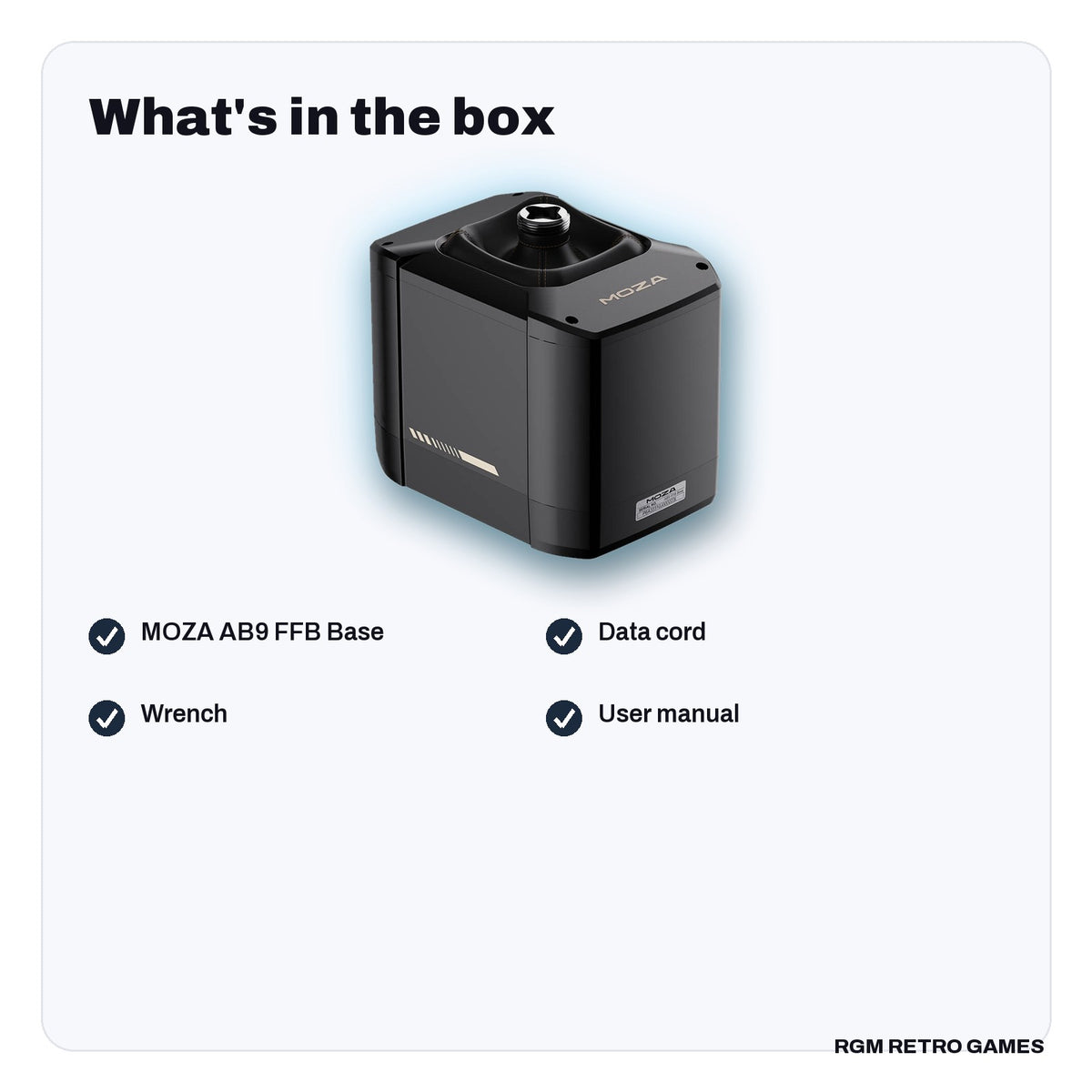 What's in the box with the MOZA AB9 FFB Base
