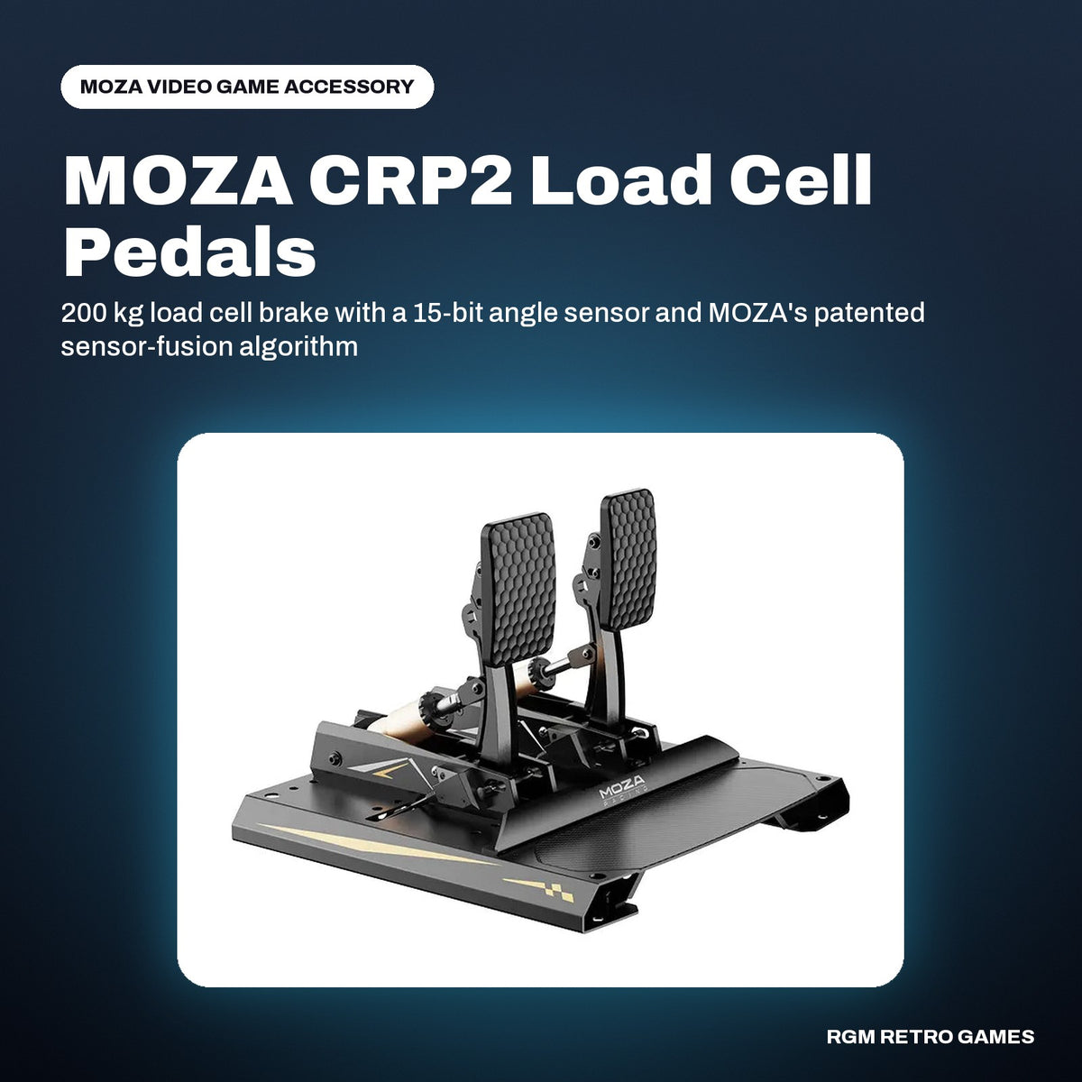 MOZA CRP2 Load Cell Pedals (Throttle + Brake) in a MOZA color scene