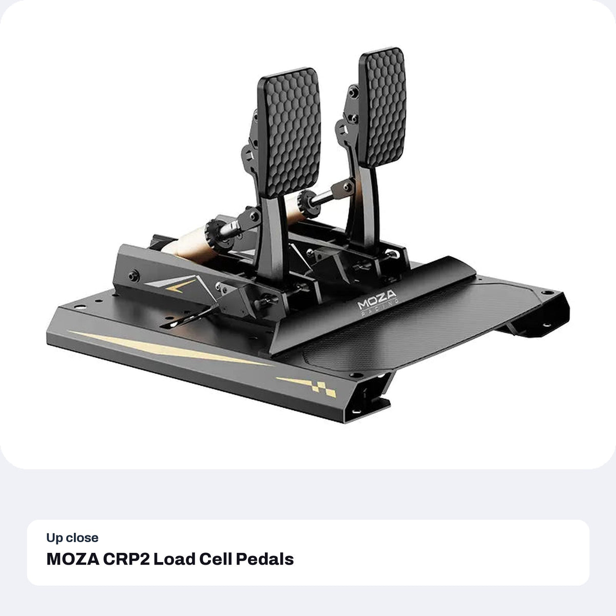 MOZA CRP2 Load Cell Pedals (Throttle + Brake), close-up detail