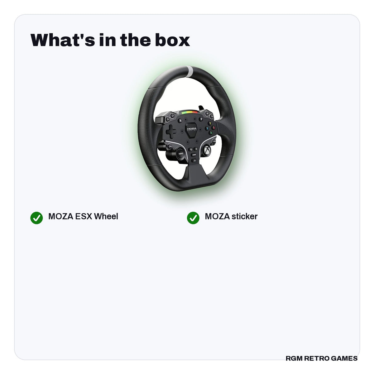 What's in the box with the MOZA ESX Steering Wheel for PC & Xbox