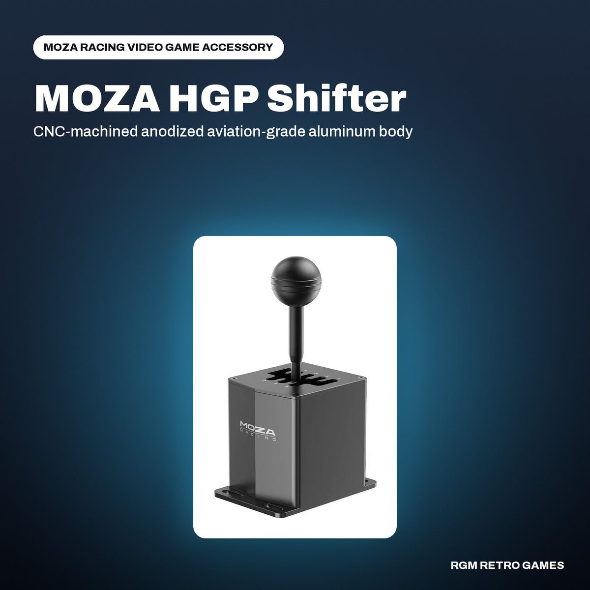 MOZA HGP Shifter in a MOZA Racing color scene