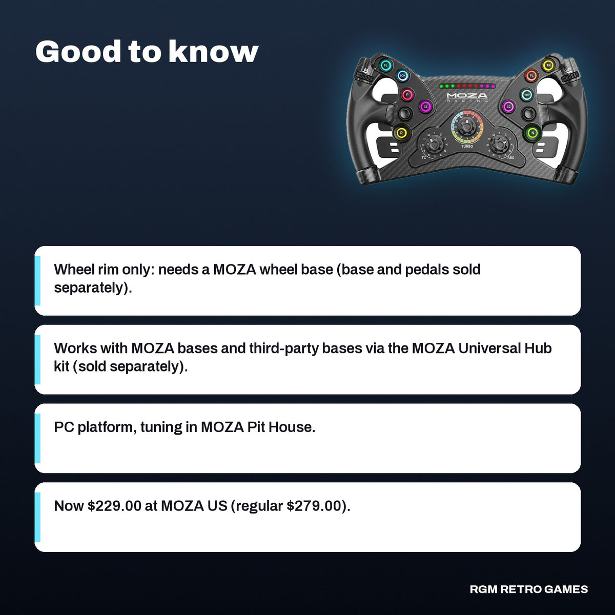 MOZA KS Steering Wheel (300 mm Butterfly GT Wheel), good to know before you buy