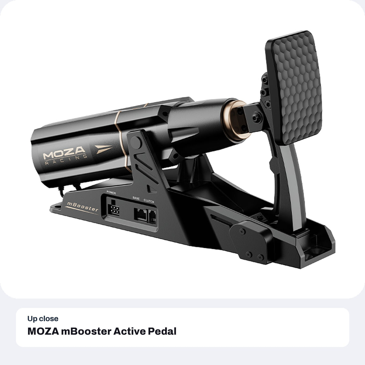 MOZA mBooster Active Pedal (Force-Feedback Sim Racing Pedal), close-up detail