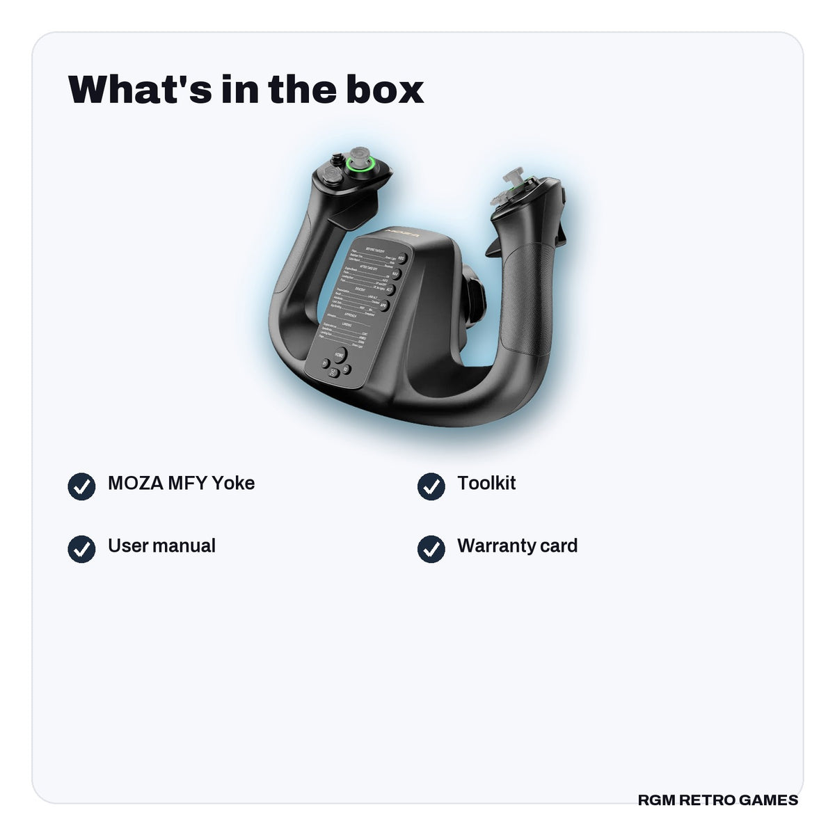 What's in the box with the MOZA MFY Yoke Handle for Flight Simulation