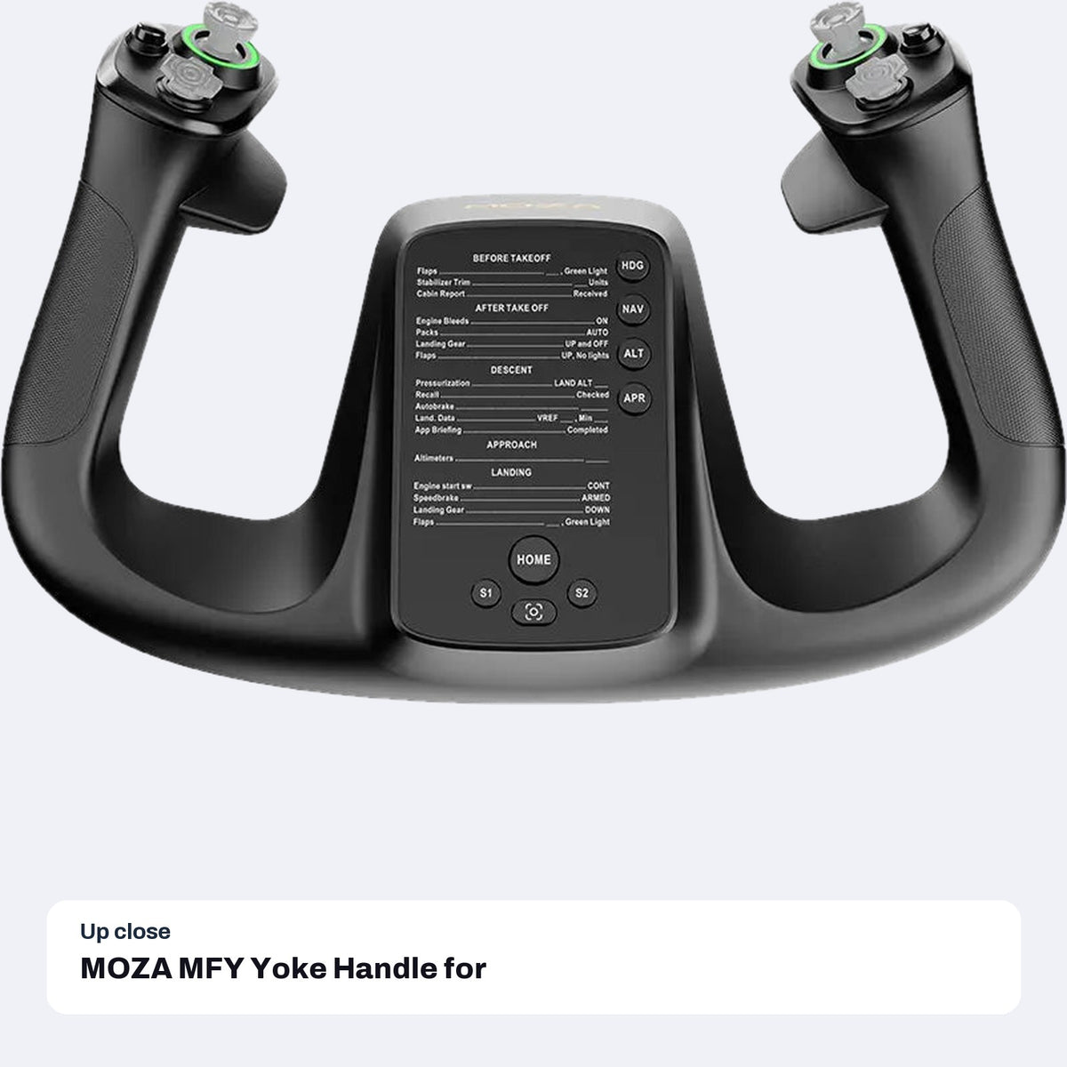 MOZA MFY Yoke Handle for Flight Simulation, close-up detail