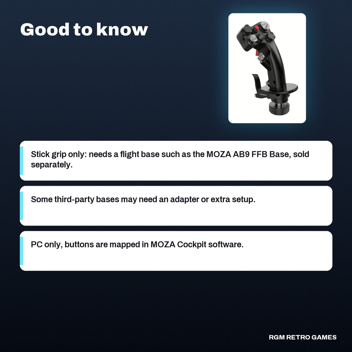 MOZA MH16 Flightstick, good to know before you buy