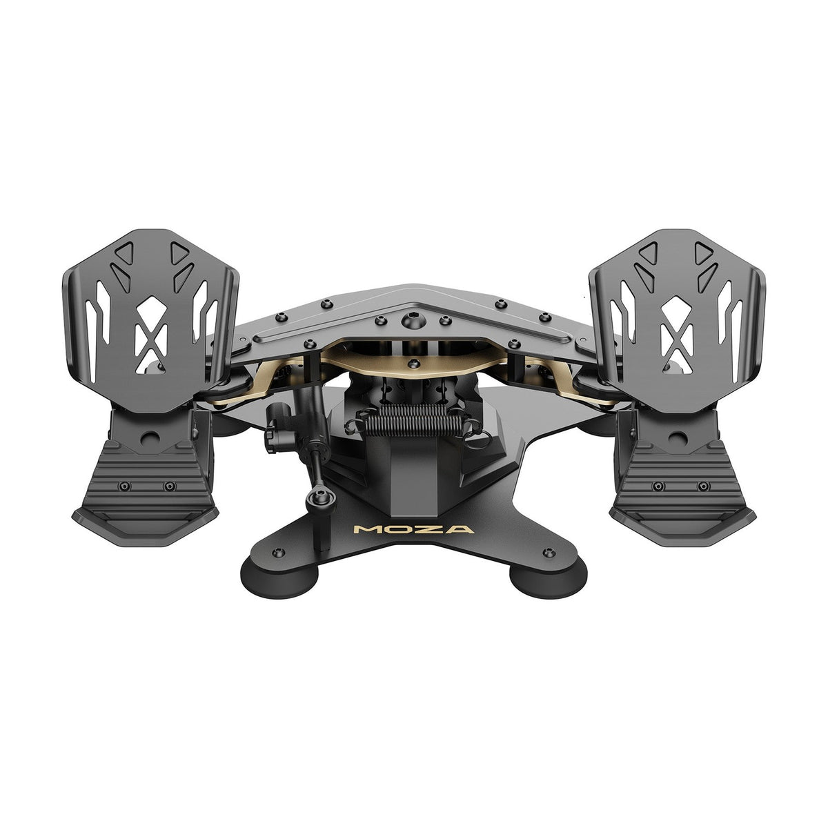 MOZA MRP Rudder Pedals, front view on a white background