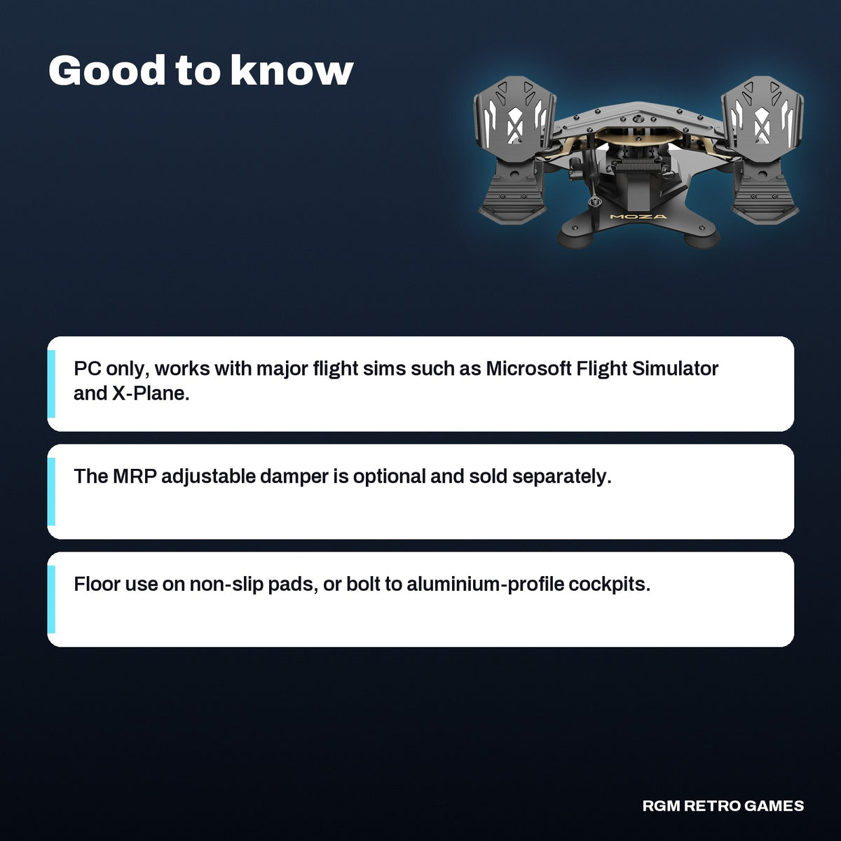 MOZA MRP Rudder Pedals, good to know before you buy