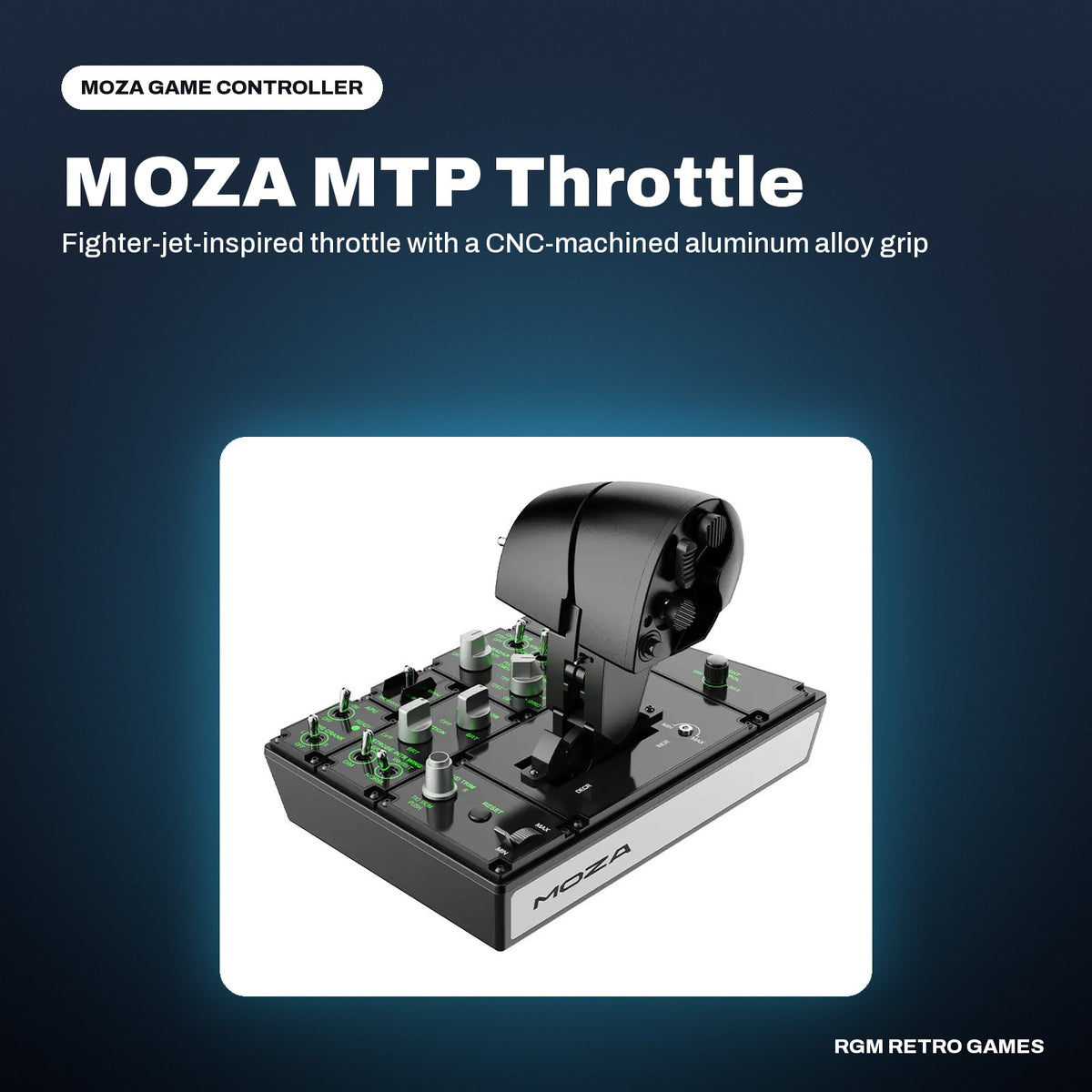 MOZA MTP Throttle (Flight Sim Throttle) in a MOZA color scene