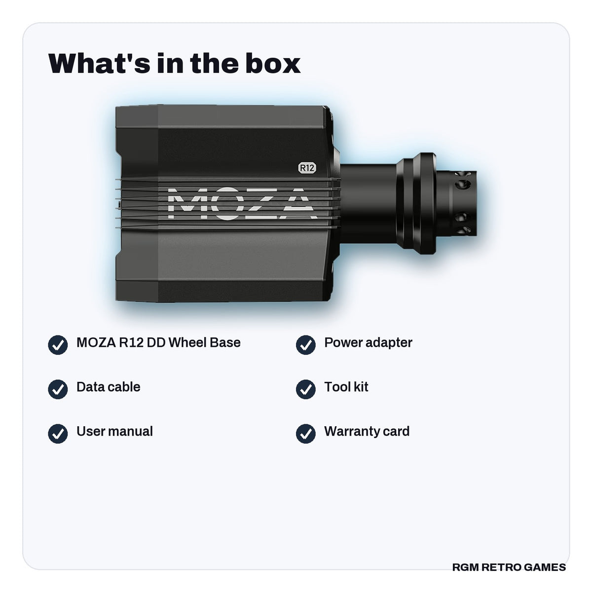 What's in the box with the MOZA R12 V2 Direct Drive Wheel Base