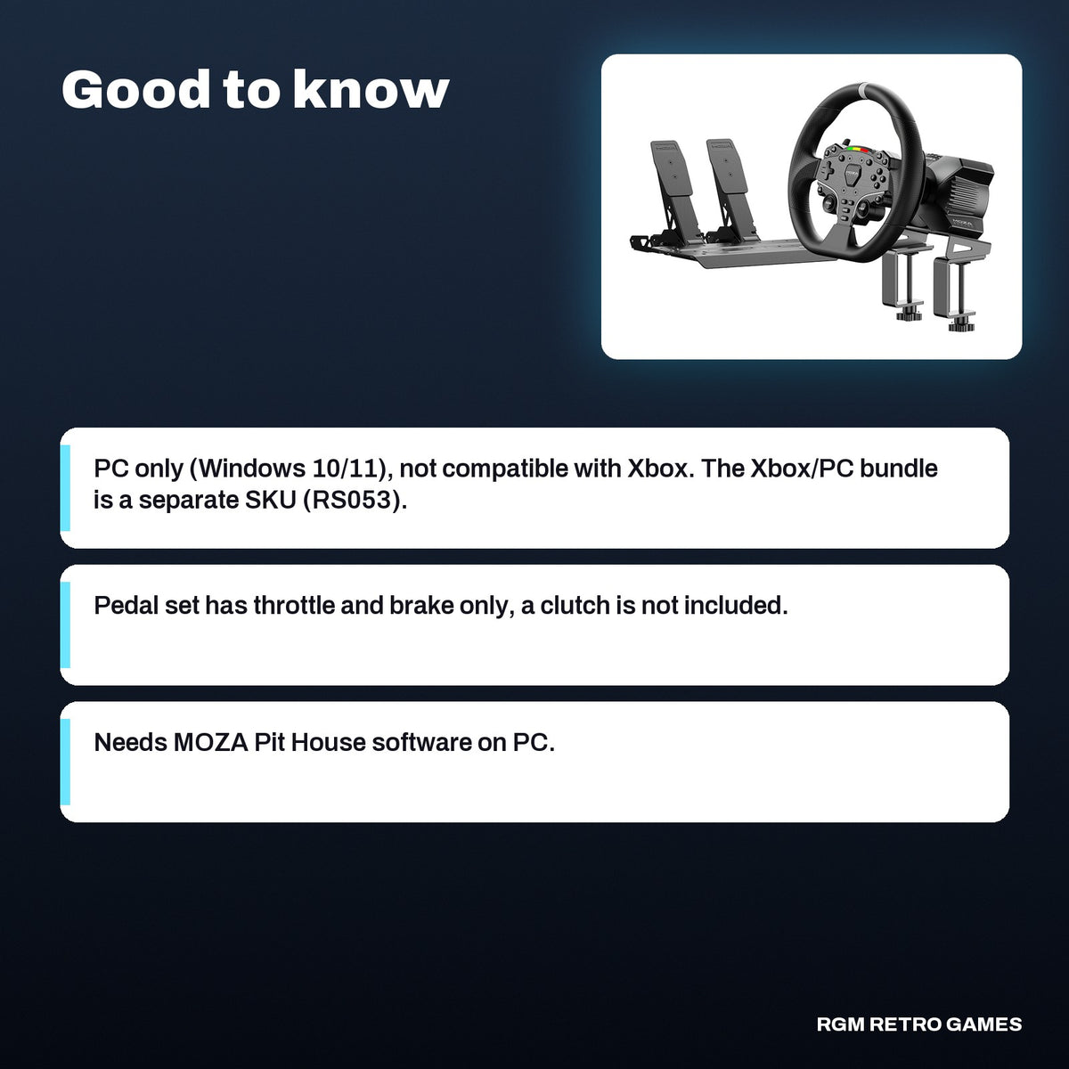 MOZA R3 Racing Wheel and Pedals for PC, good to know before you buy