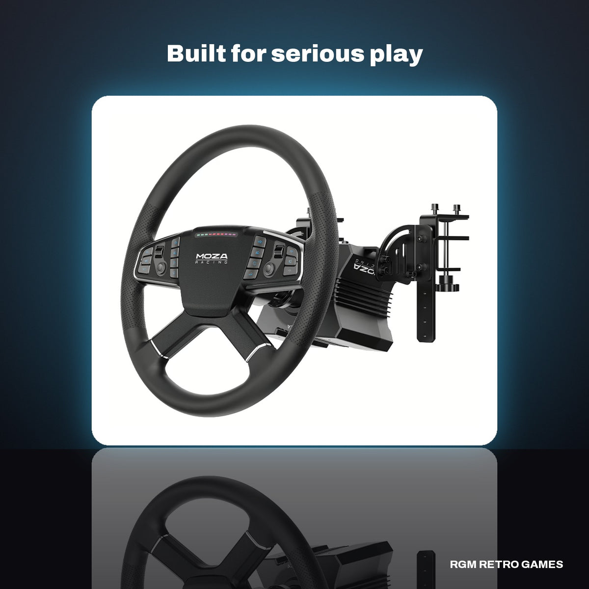MOZA Trucking Bundle (R5 Truck Driving Simulator Bundle) in a dark studio setting