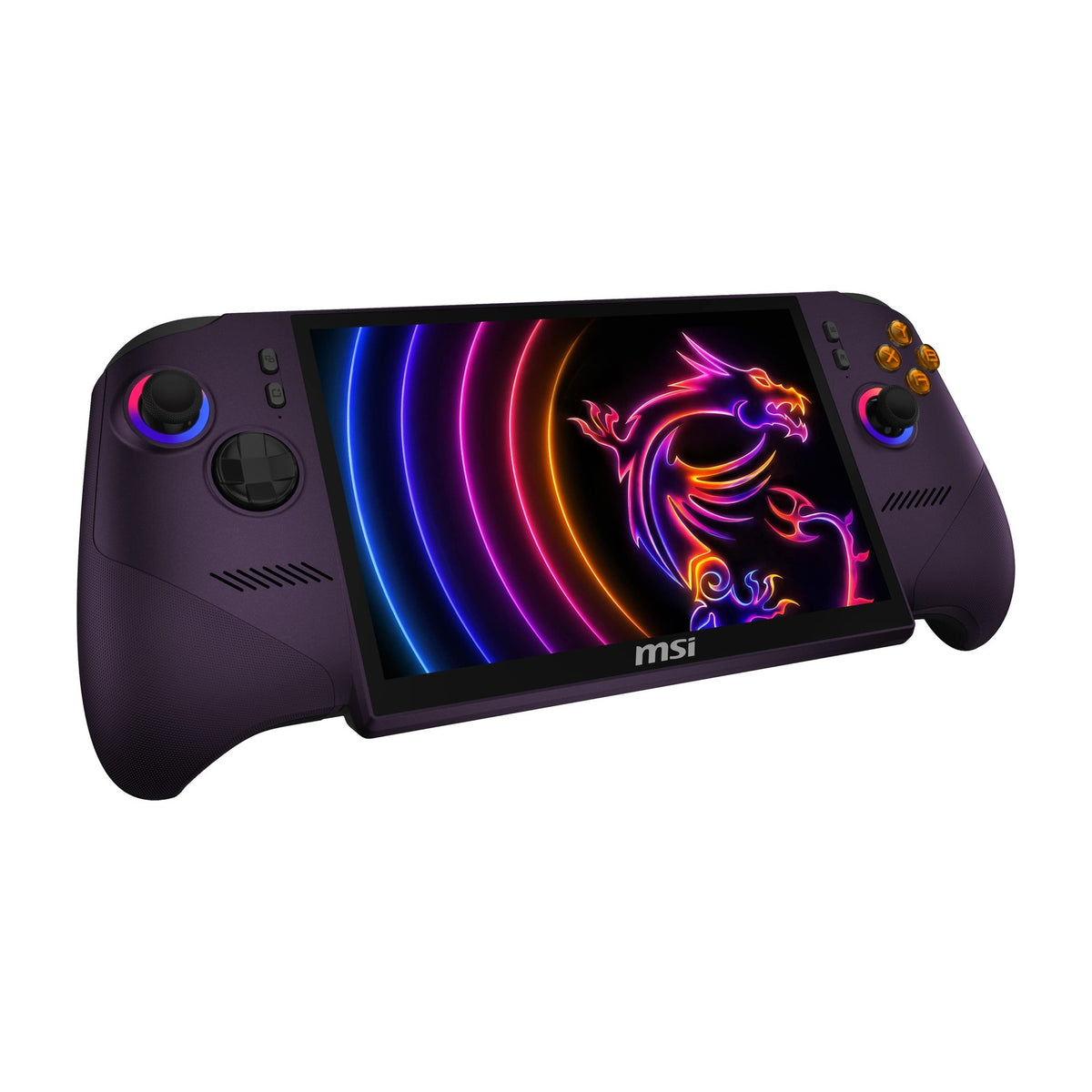 MSI Claw 8 EX AI+ CG3EM-024US 8" Gaming Handheld (Intel Arc G3 Extreme, 32GB/1TB, Void Purple), front view on a white background