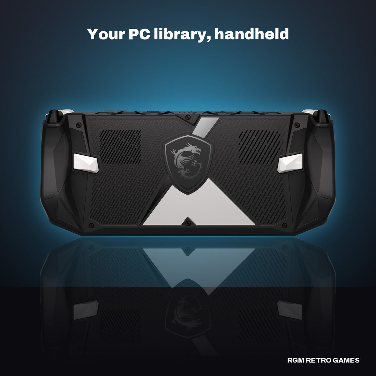 MSI Claw A8 BZ2EM Gaming Handheld (AMD Ryzen Z2 Extreme, 24GB, 1TB) in a dark studio setting
