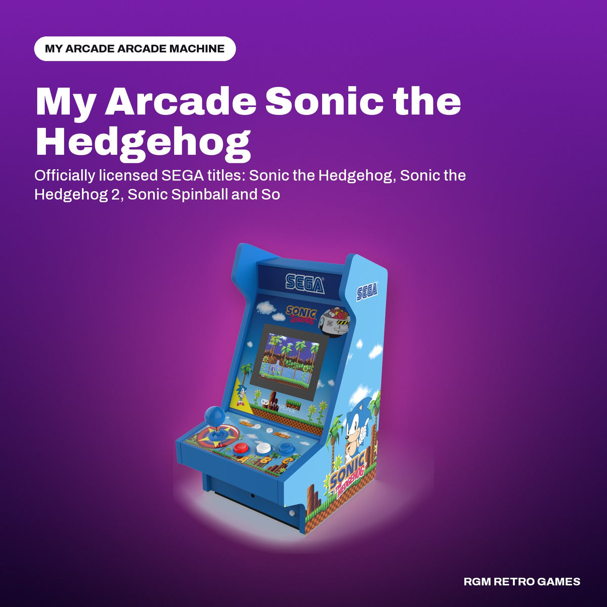 My Arcade Sonic the Hedgehog Mighty Player in a My Arcade color scene
