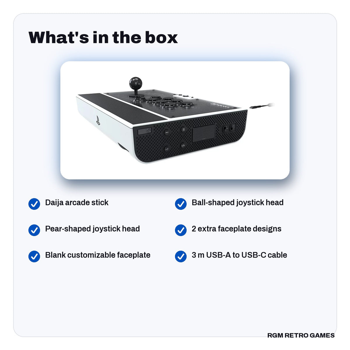 What's in the box with the Nacon Daija Arcade Fight Stick for PS5, PS4 and PC