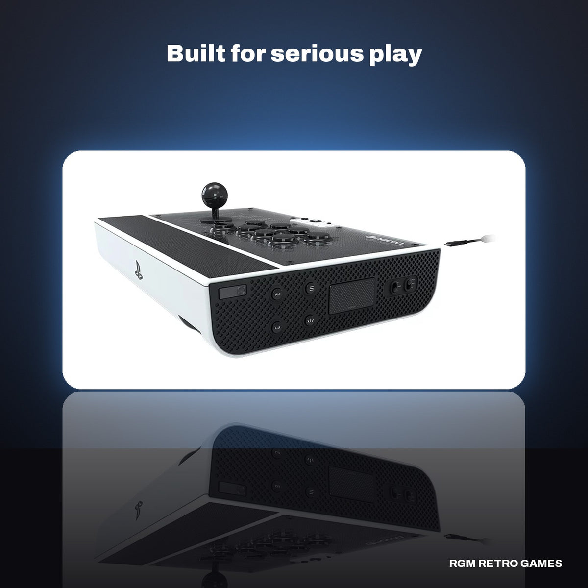 Nacon Daija Arcade Fight Stick for PS5, PS4 and PC in a dark studio setting