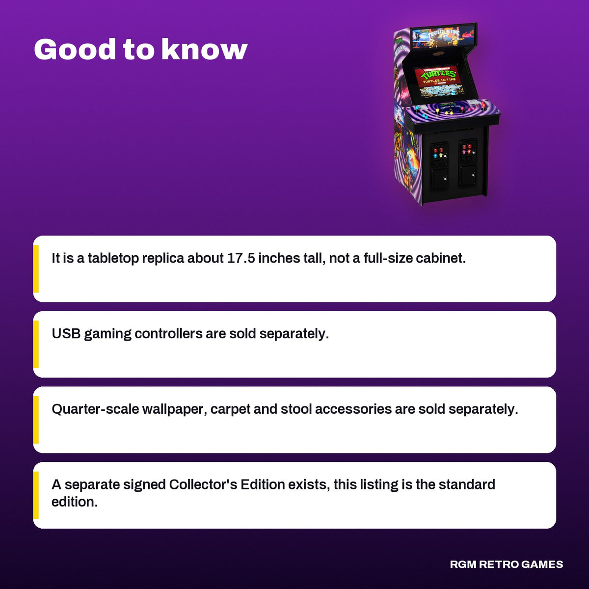 Numskull Quarter Arcades Teenage Mutant Ninja Turtles: Turtles in Time 1/4 Scale Arcade Cabinet, good to know before you buy