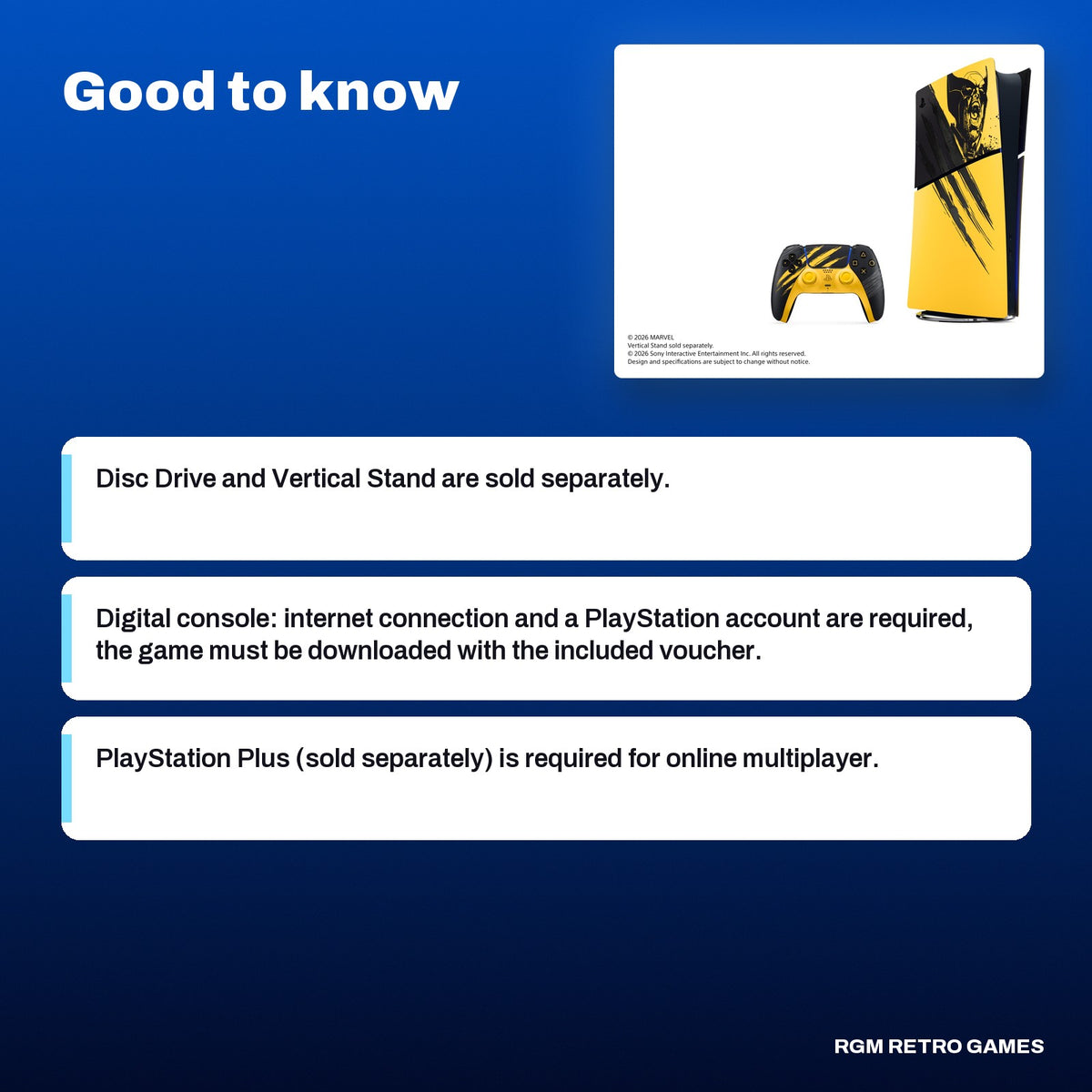 PlayStation 5 Digital Edition 825GB - Marvel's Wolverine Battle Yellow Limited Edition Bundle, good to know before you buy