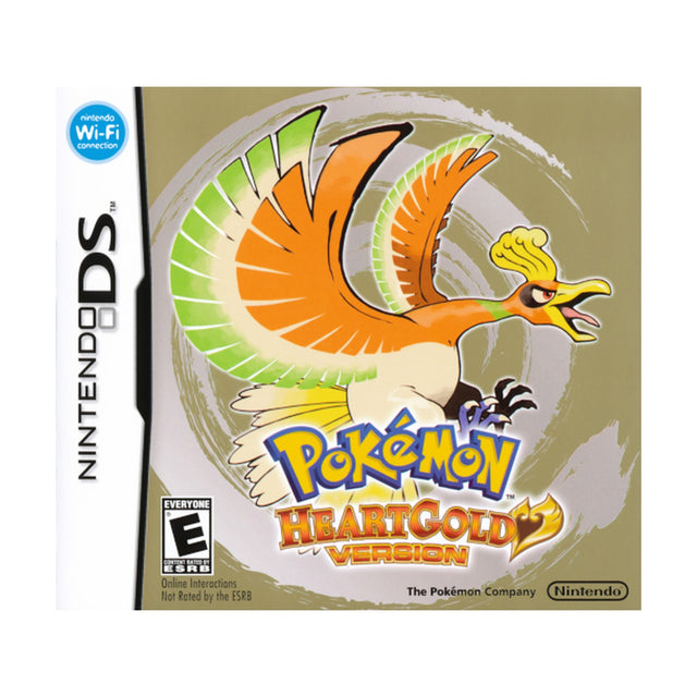 Pokémon HeartGold Version for Nintendo DS, front cover of the complete-in-box copy
