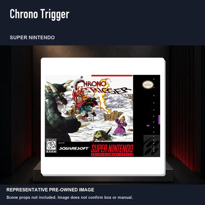 Representative pre-owned Chrono Trigger (Super Nintendo), product image on a display panel.