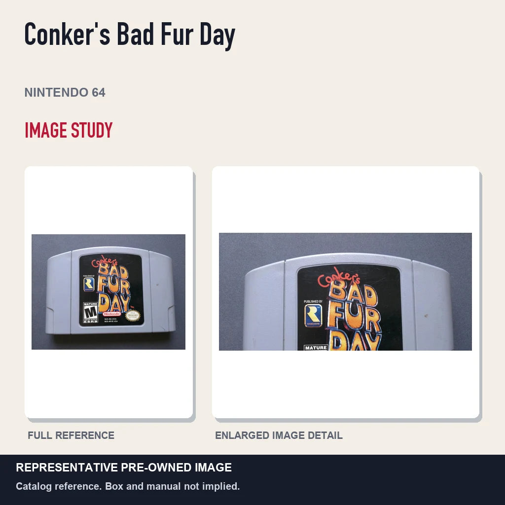 Representative pre-owned Conker's Bad Fur Day (Nintendo 64), full image and detail.