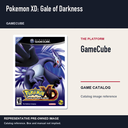 Representative pre-owned Pokemon XD: Gale of Darkness (GameCube), platform product layout.