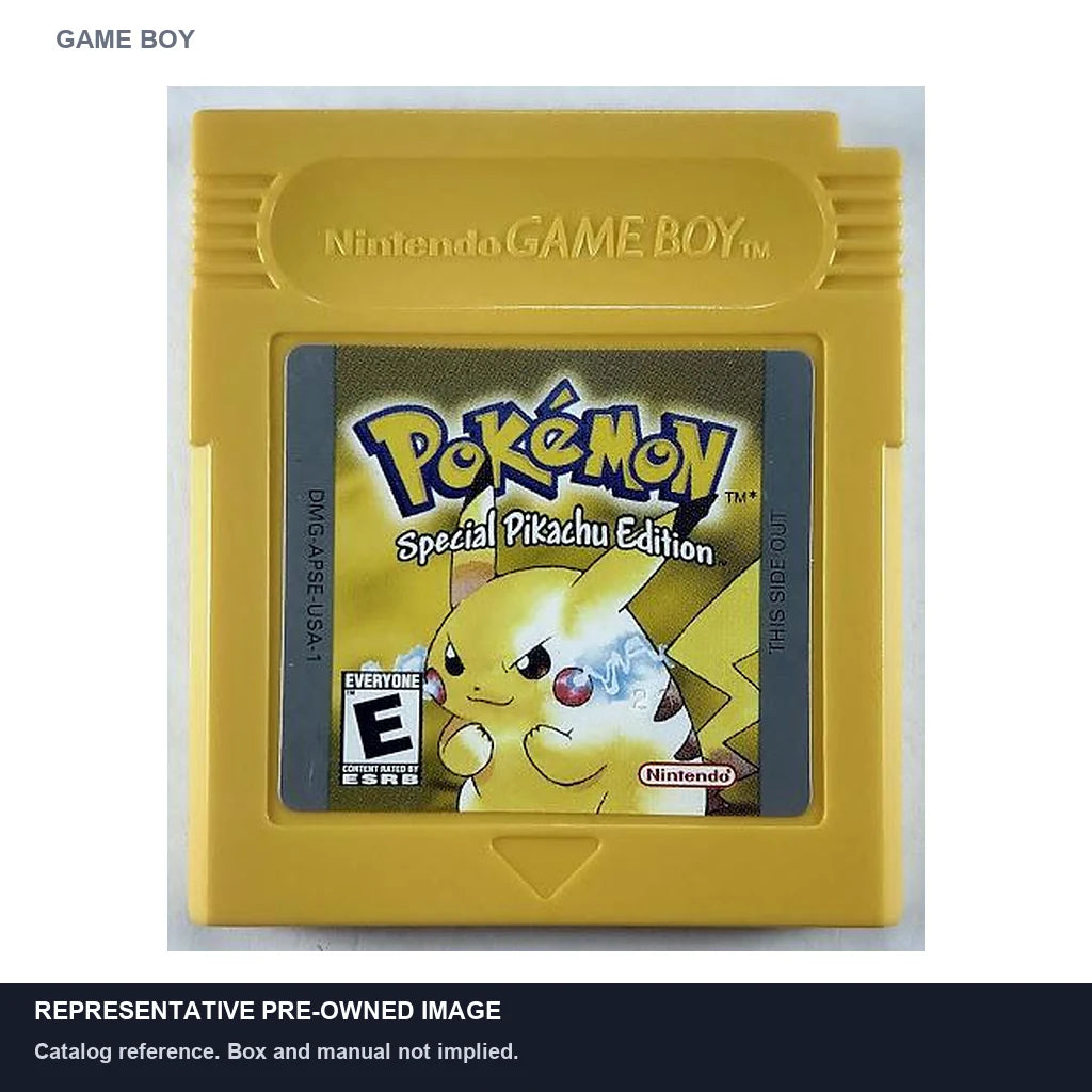 Representative pre-owned Pokemon Yellow (Game Boy), white product reference.