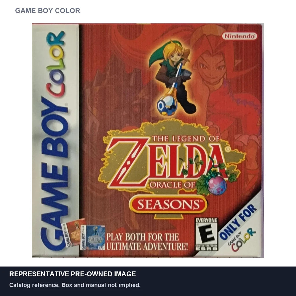 Representative pre-owned Zelda Oracle of Seasons (Game Boy Color), white product reference.