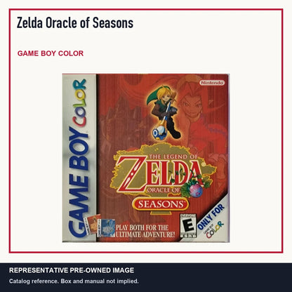 Representative pre-owned Zelda Oracle of Seasons (Game Boy Color), minimal product layout.