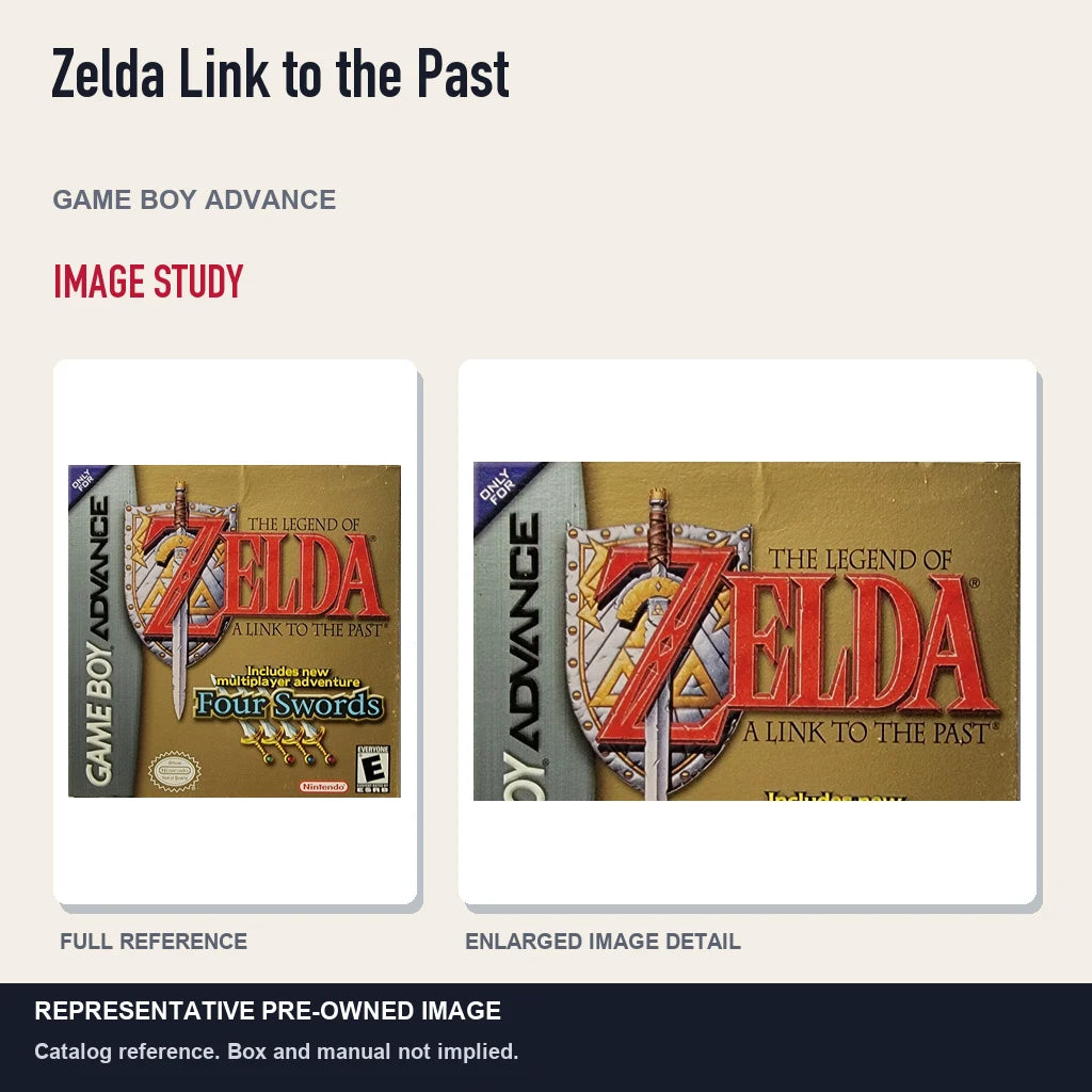 Representative pre-owned Zelda Link to the Past (Game Boy Advance), full image and detail.