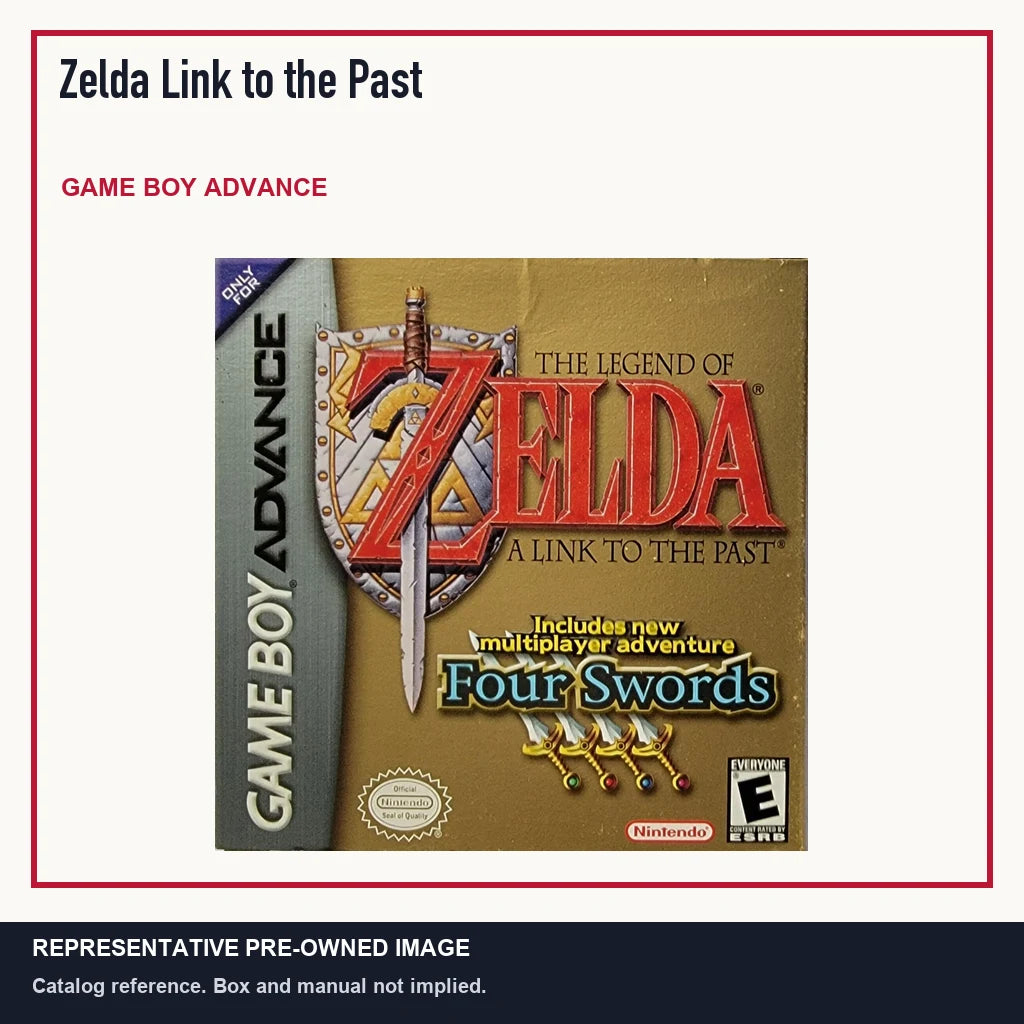 Representative pre-owned Zelda Link to the Past (Game Boy Advance), minimal product layout.