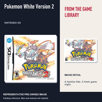 Representative pre-owned Pokemon White Version 2 (Nintendo DS), editorial image and detail.