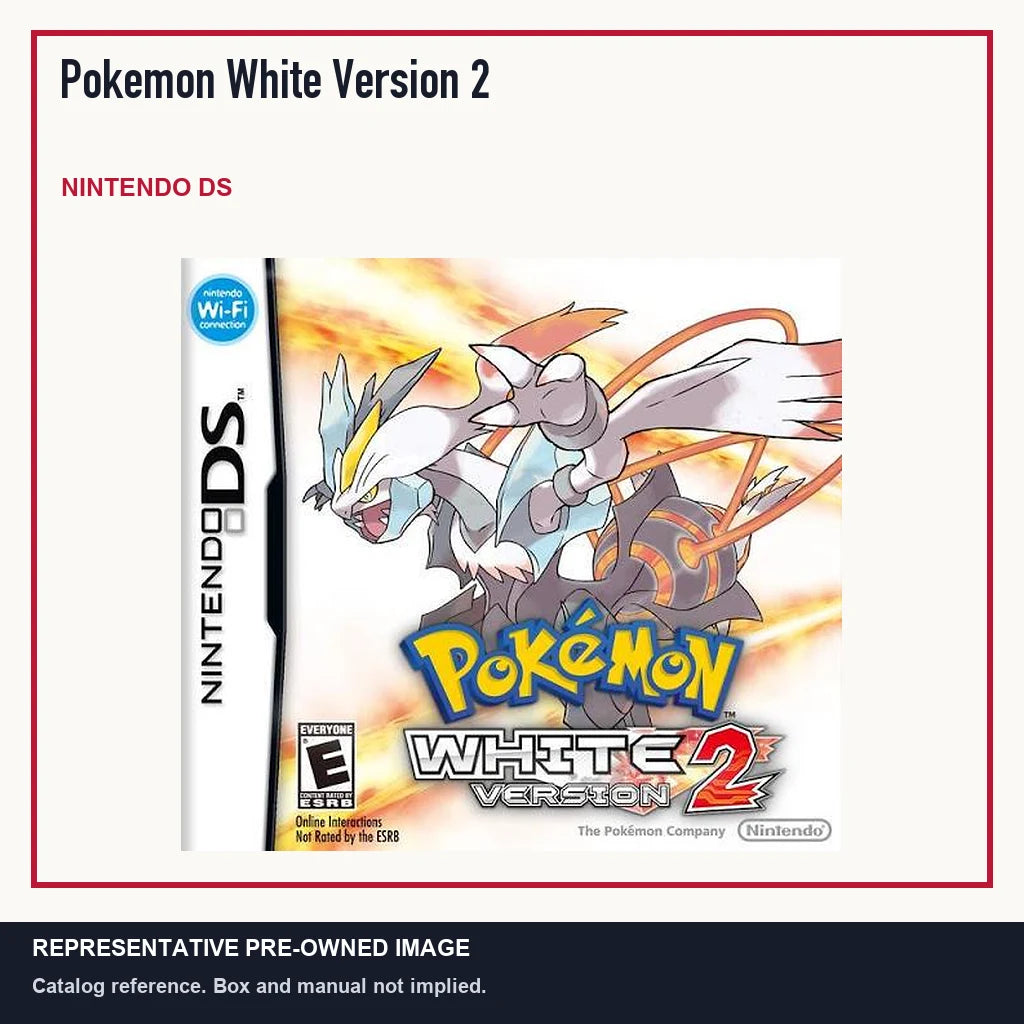 Representative pre-owned Pokemon White Version 2 (Nintendo DS), minimal product layout.