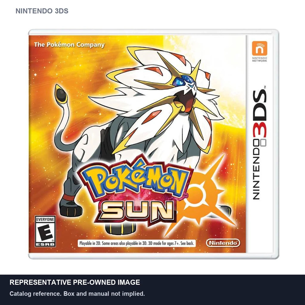 Representative pre-owned Pokemon Sun (Nintendo 3DS), white product reference.
