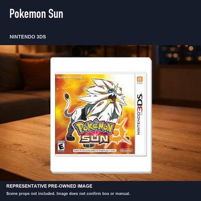 Representative pre-owned Pokemon Sun (Nintendo 3DS), product image in a styled room scene.